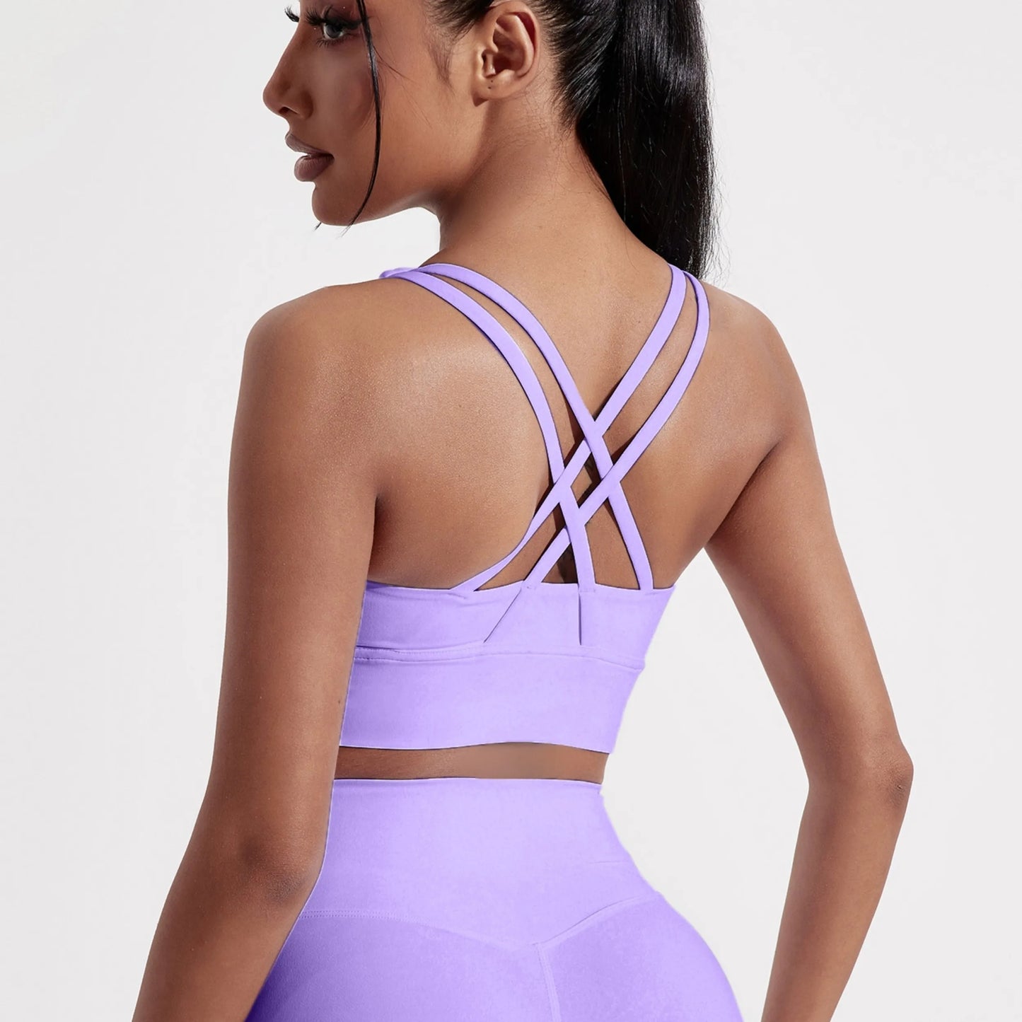 Klosonfy Crossback High Support Seamless Sports Bra