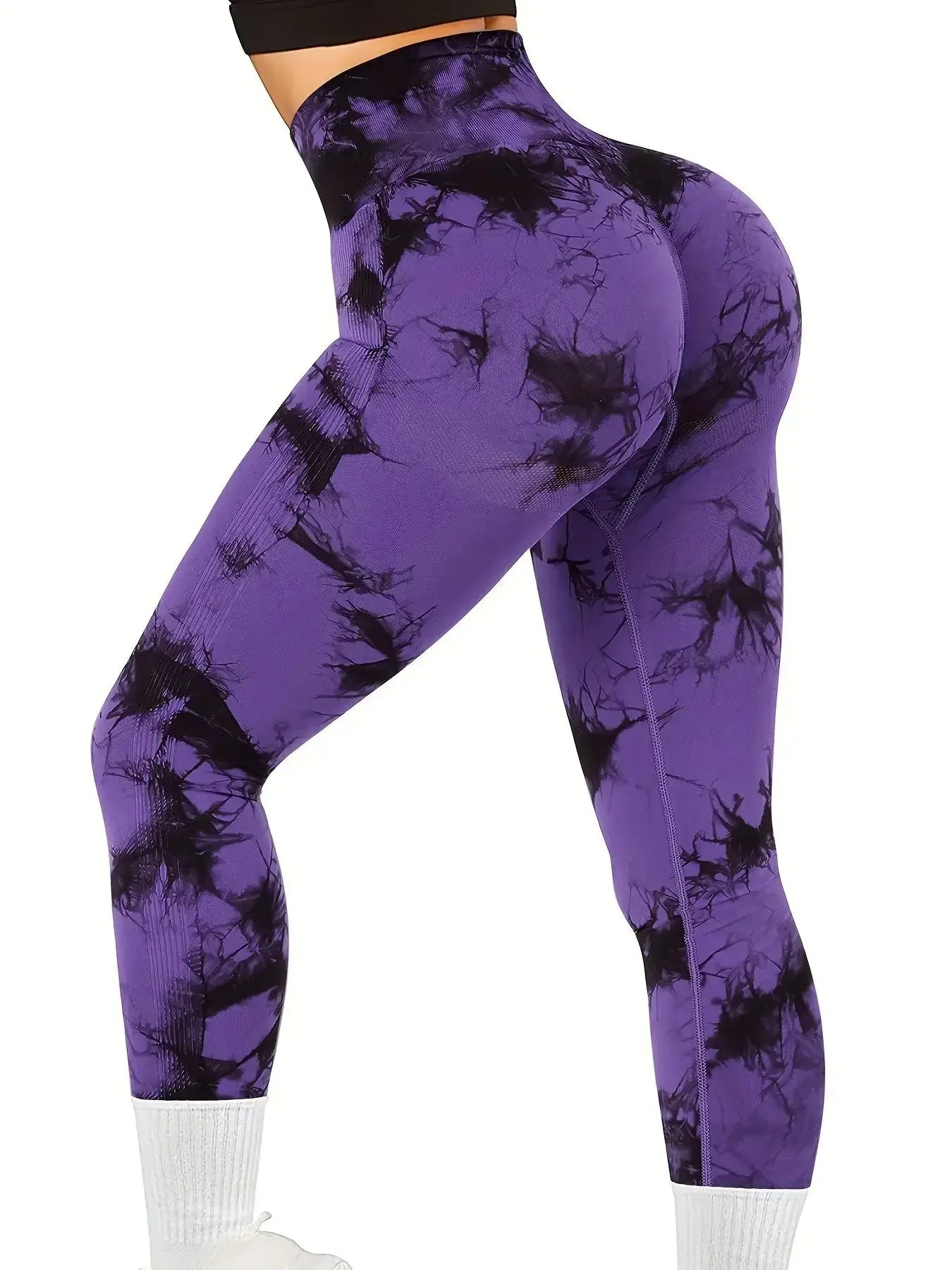Klosonfy Seamless Tie-Dye Sculpt Leggings