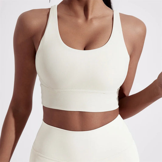 Klosonfy Crossback High Support Seamless Sports Bra