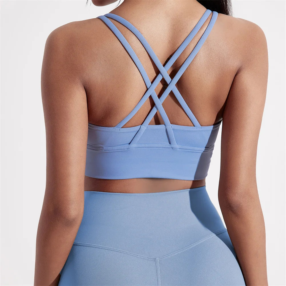 Klosonfy Crossback High Support Seamless Sports Bra