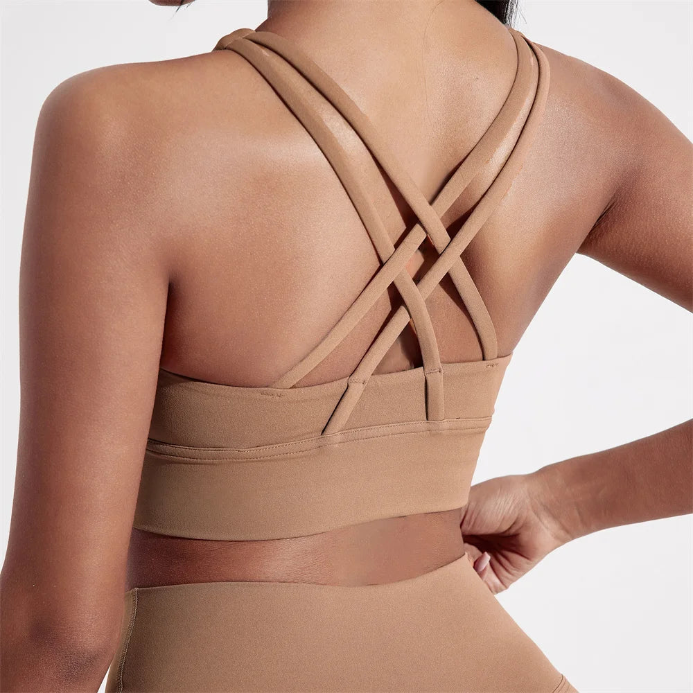 Klosonfy Crossback High Support Seamless Sports Bra