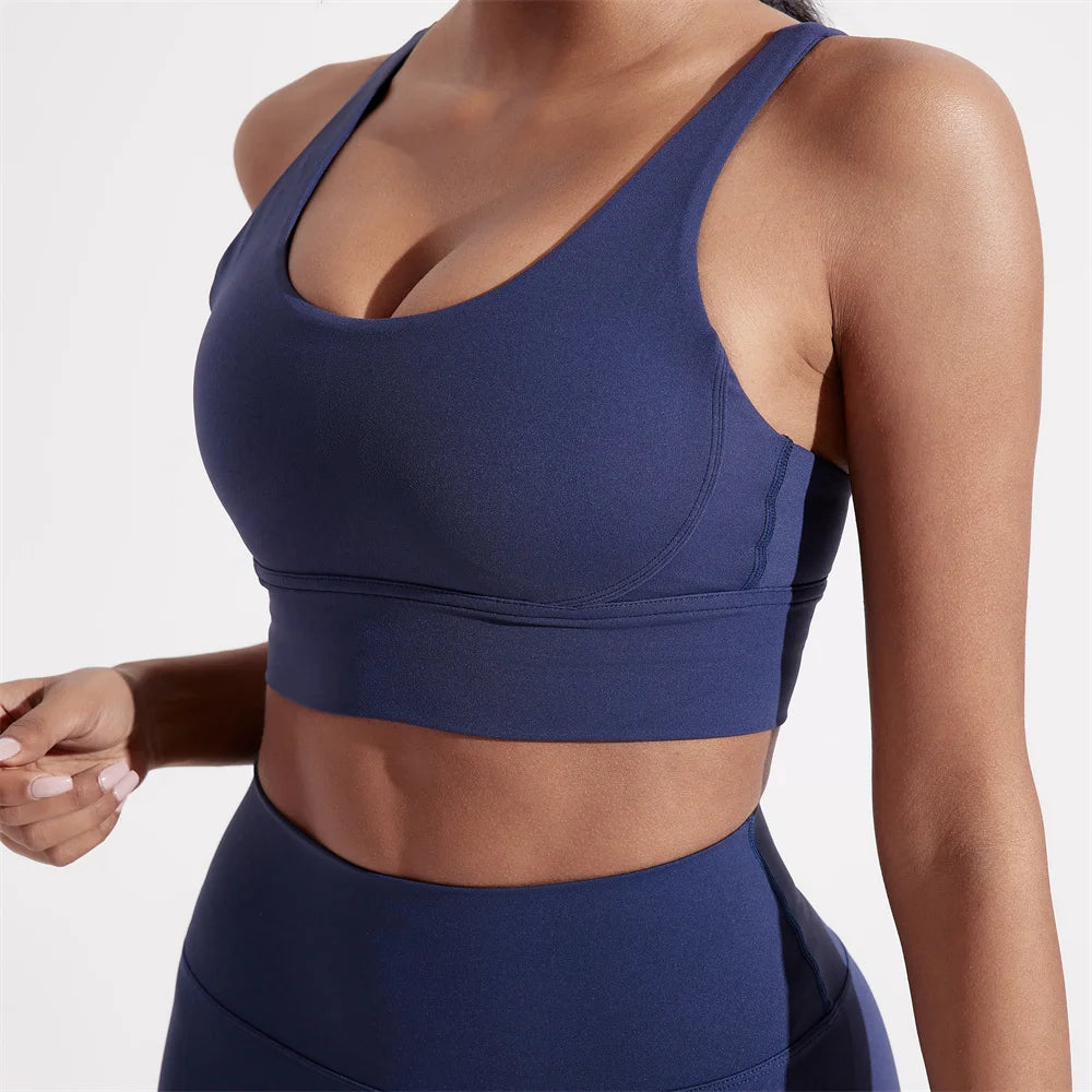 Klosonfy Crossback High Support Seamless Sports Bra