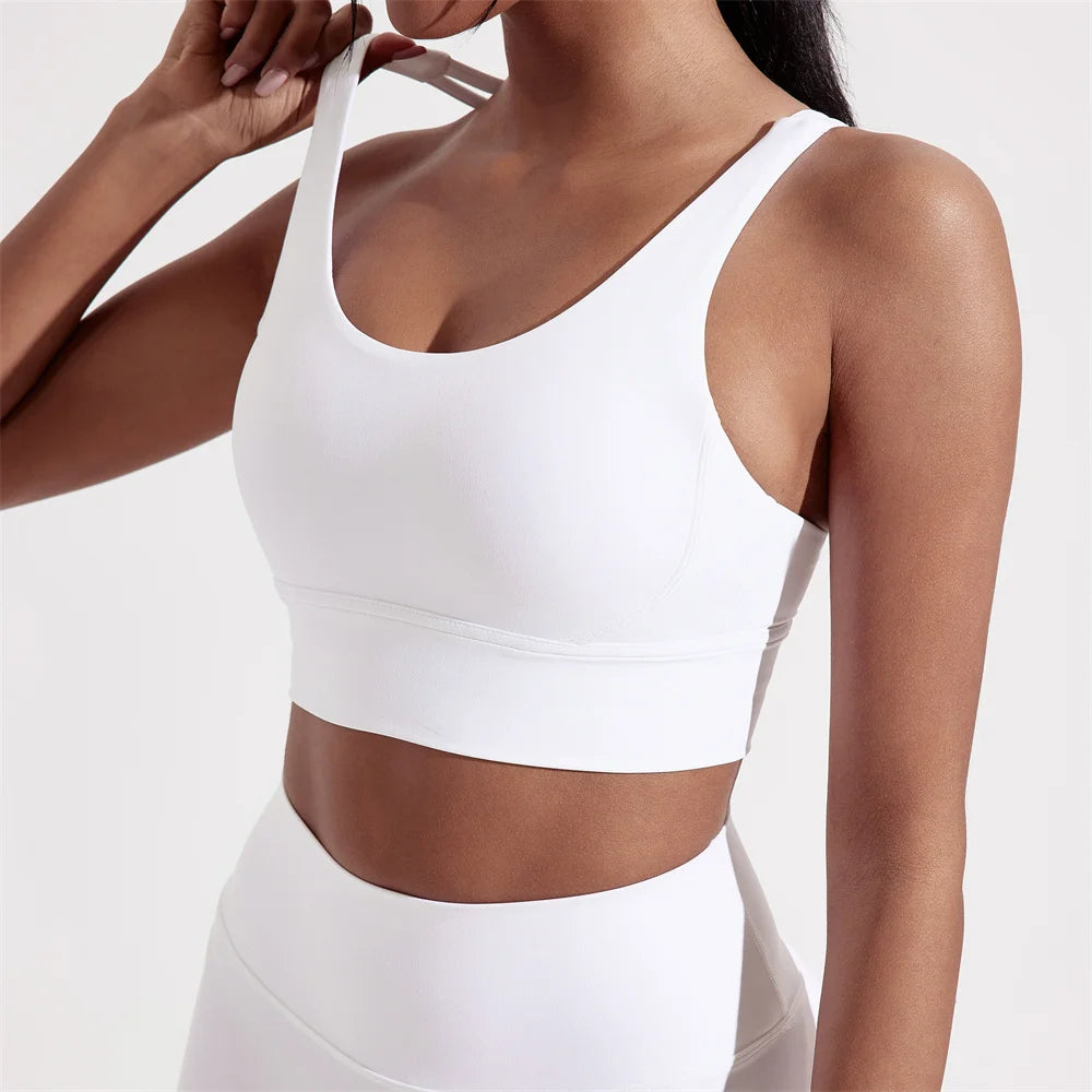 Klosonfy Crossback High Support Seamless Sports Bra