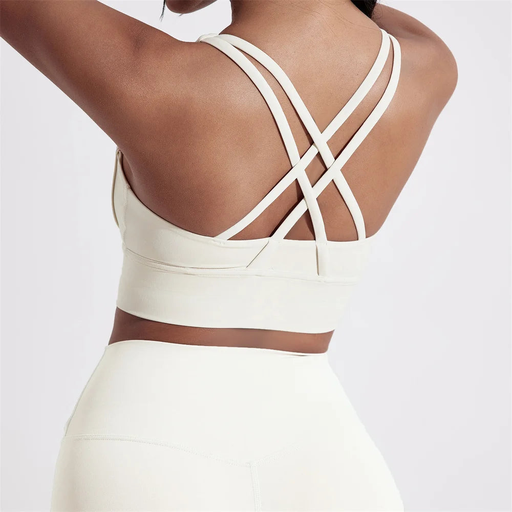Klosonfy Crossback High Support Seamless Sports Bra