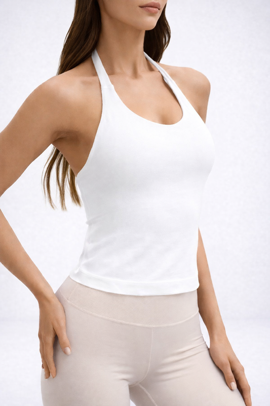 Klosonfy Seamless Longline Tank Top with Built In Bra