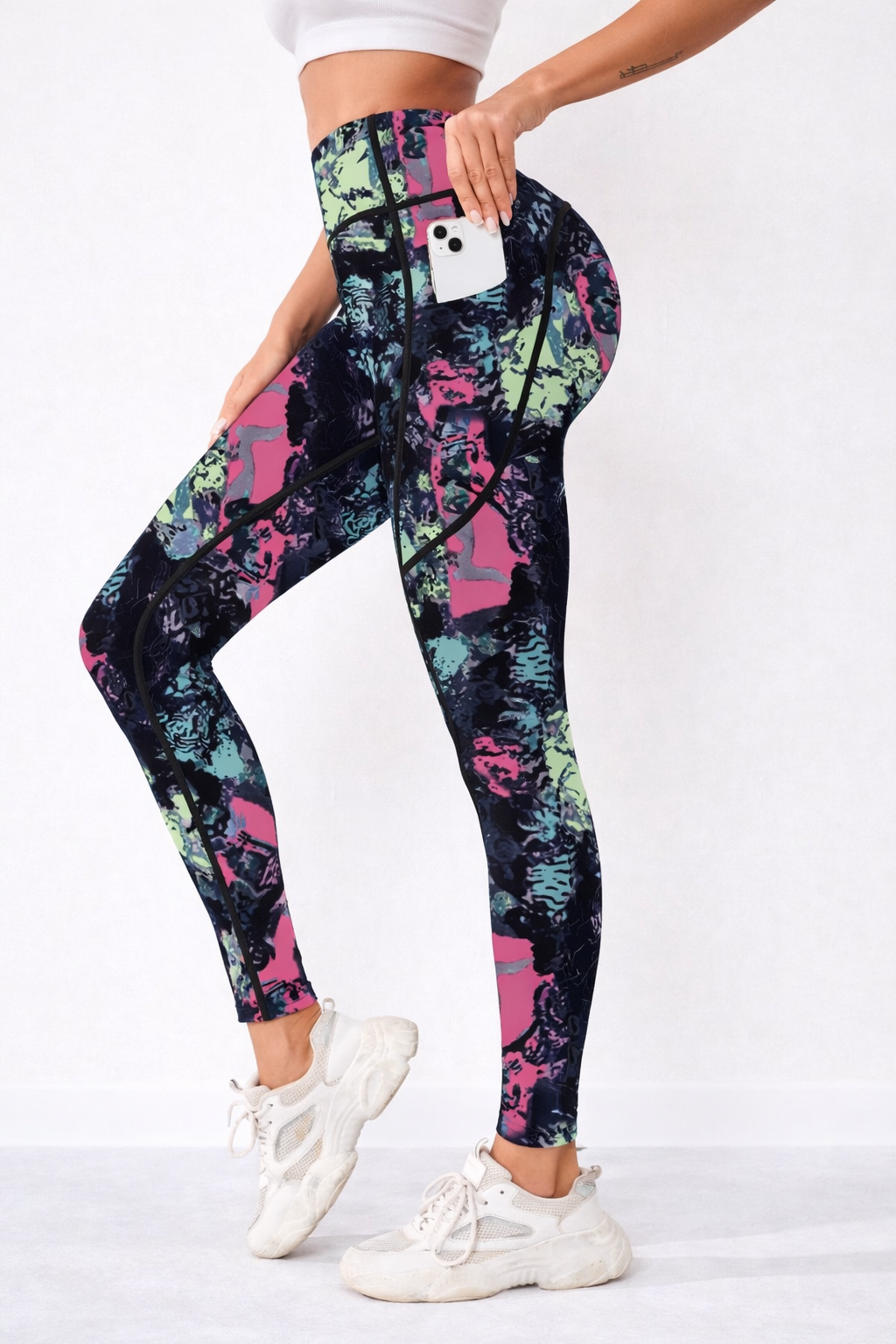 Klosonfy Sculpt High-Waist Printed Leggings
